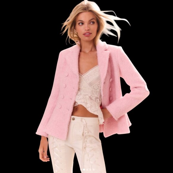 NEW LOVESHACKFANCY morrow jacket in heavenly pink Size XS/S - Picture 8 of 13